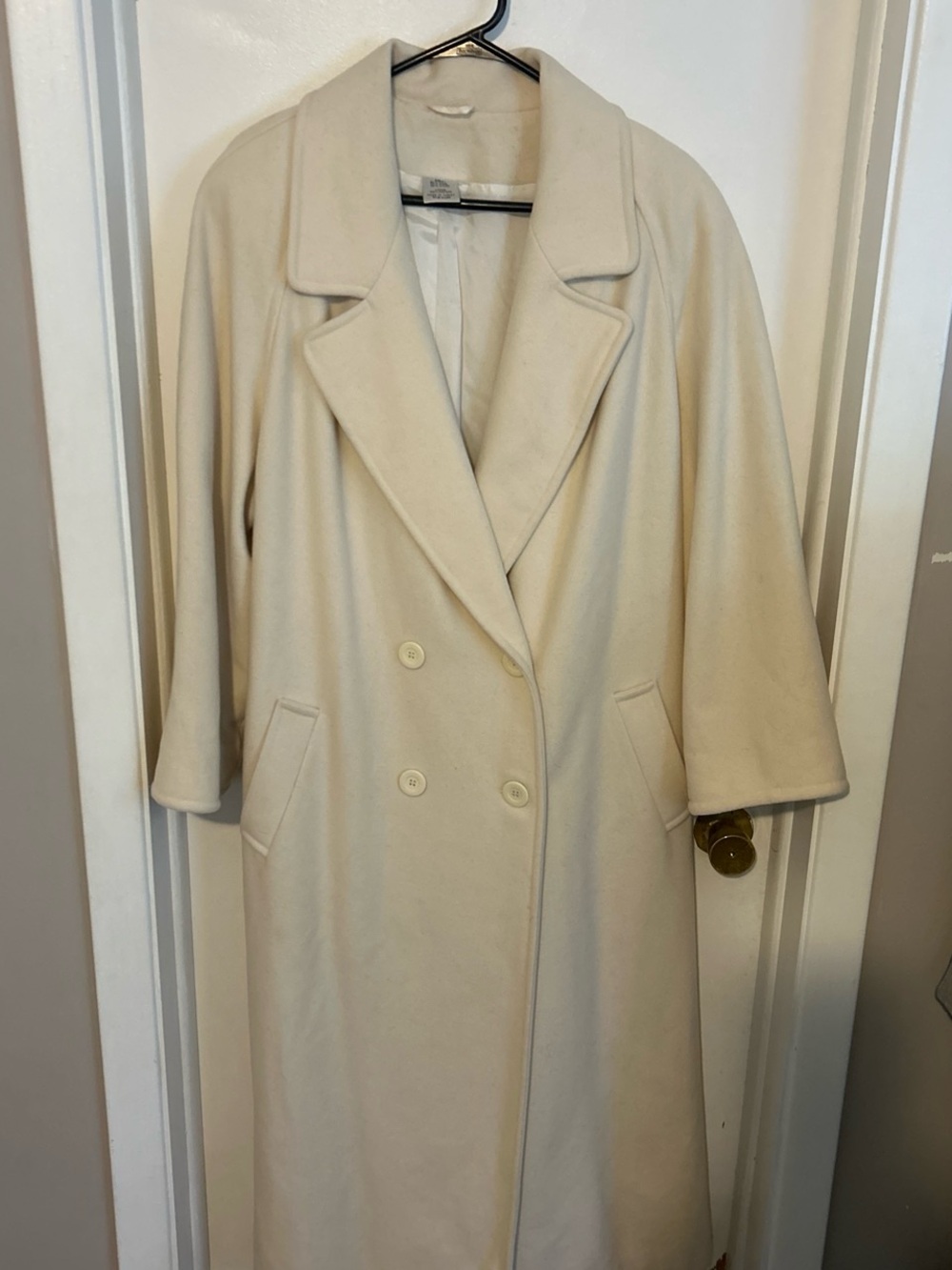 Together Cream Double-Breasted Trench Coat